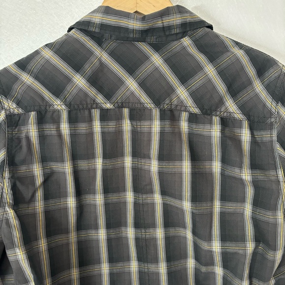 Machine Custom Co. Black/Yellow Plaid Long Sleeve Shirt Men's Medium - Picture 3 of 10